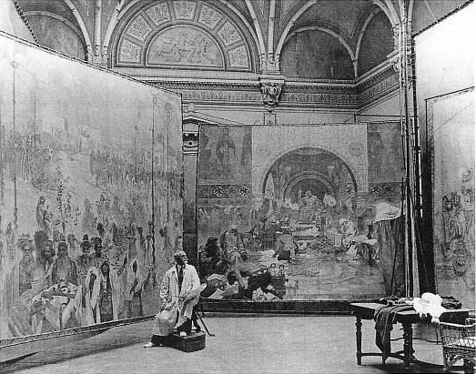 alfons_mucha_at_work_on_slav_epic